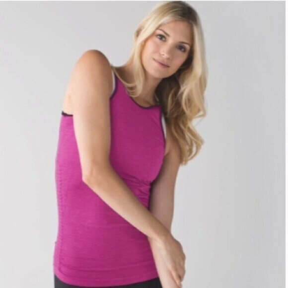 LULULEMON In the Flow Tank Purple Tank Top Size 10 - Picture 2 of 15